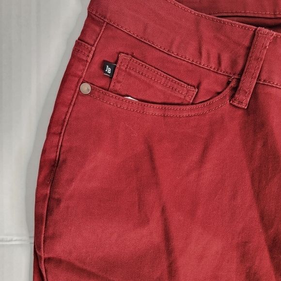 Judy Blue Jeans Sz 14 W High Rise Stretch Skinny Fit  Terracotta Burgundy - Picture 4 of 10